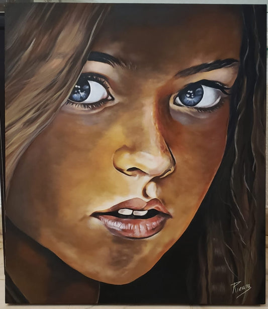 Cuadro Pintura "Expresión Inocencia"